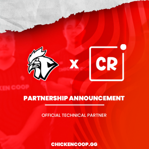 CutROOM official technical broadcast partner graphic for Chicken Coop Esports